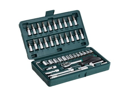 452 -46pcsmetal 14 Socket Set (Black 46pcs) Wukusy
