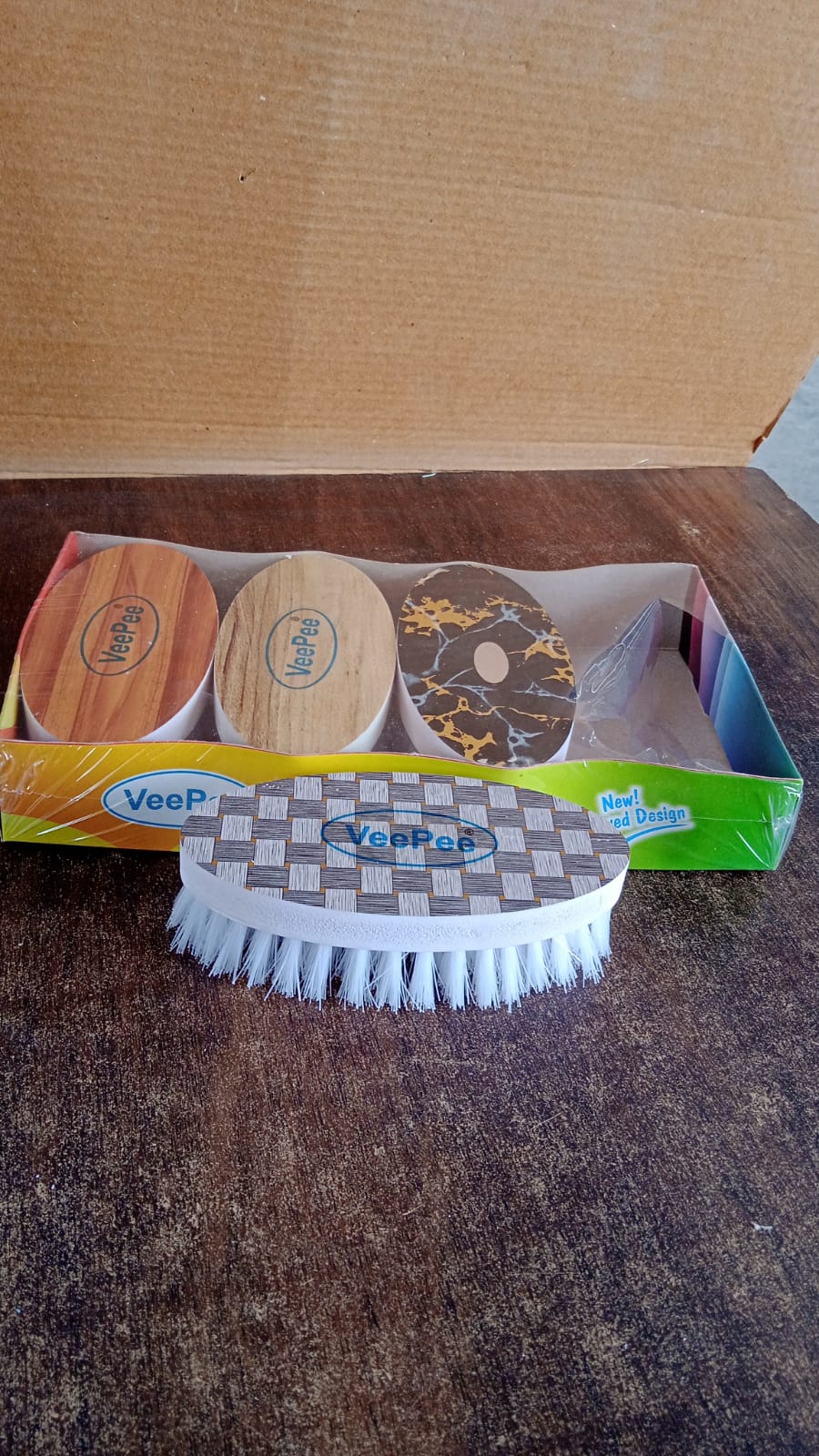 VeePee Oval Cloth Washing Brush Set (4 Pc)