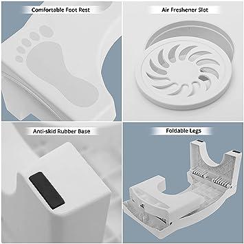 Plastic Foldable Anti-Constipation Potty Training Stool with Air Freshener Slot shopbyte-in