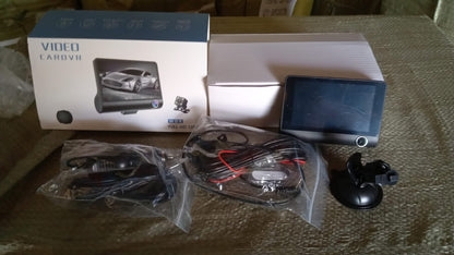 Dual Car DVR Dashboard Full HD Front and Rear Camera for Cars, Loop Recording, 4 HD Display, G-Sensor, Recording (1 Pc) Your Brand