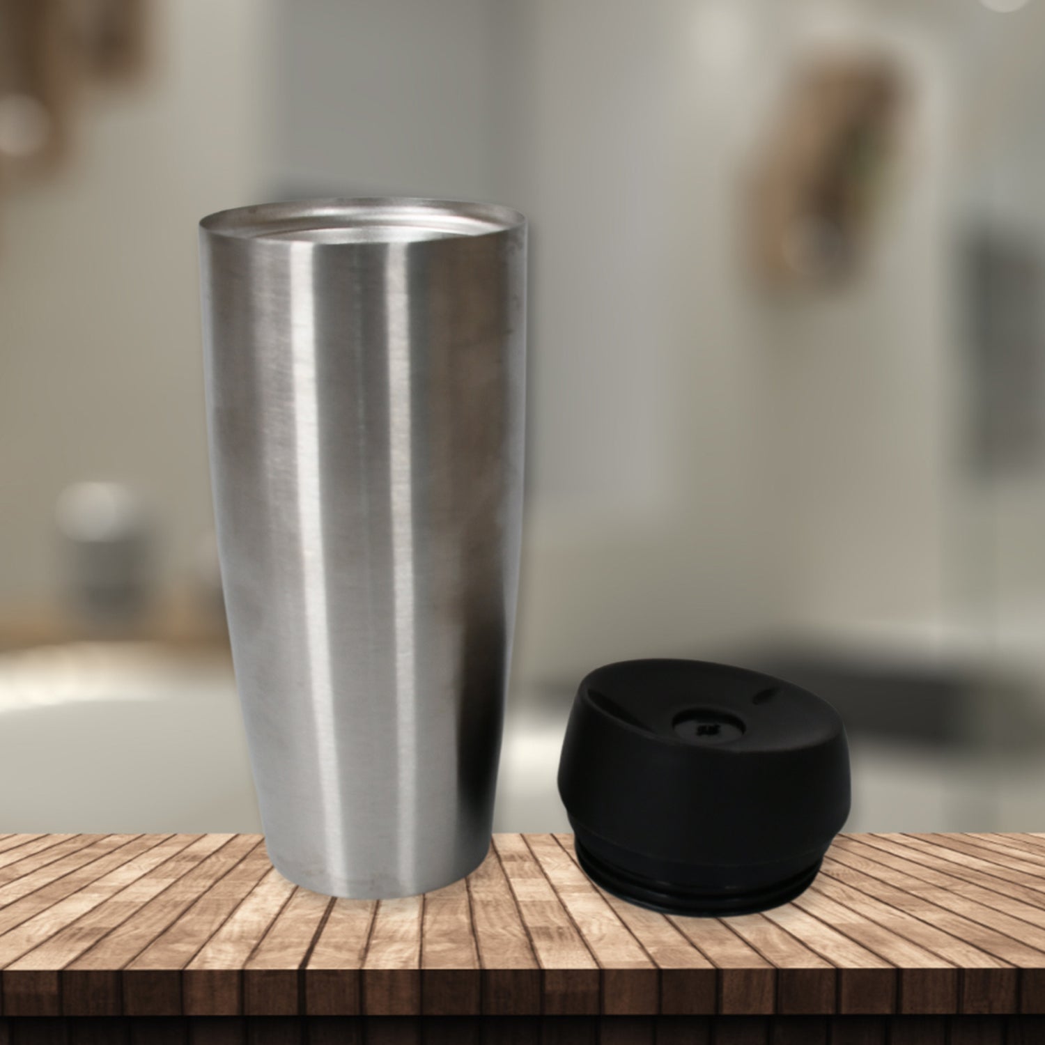 13007 Stainless Steel Vacuum Insulated Coffee Cups Double Walled Travel Mug Car Coffee Mug With Leak Proof Lid Reusable Thermal Cup For Hot Cold Drinks Coffee Tea (850ml Approx) Wukusy