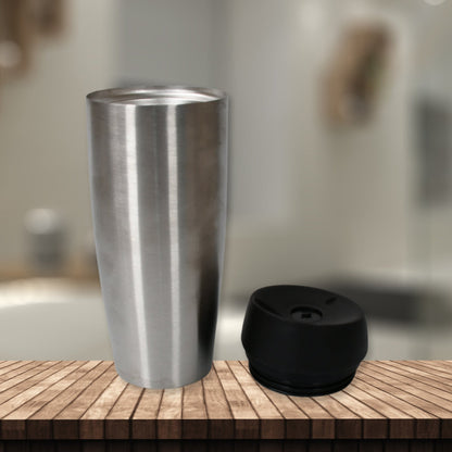 13007 Stainless Steel Vacuum Insulated Coffee Cups Double Walled Travel Mug Car Coffee Mug With Leak Proof Lid Reusable Thermal Cup For Hot Cold Drinks Coffee Tea (850ml Approx) Wukusy