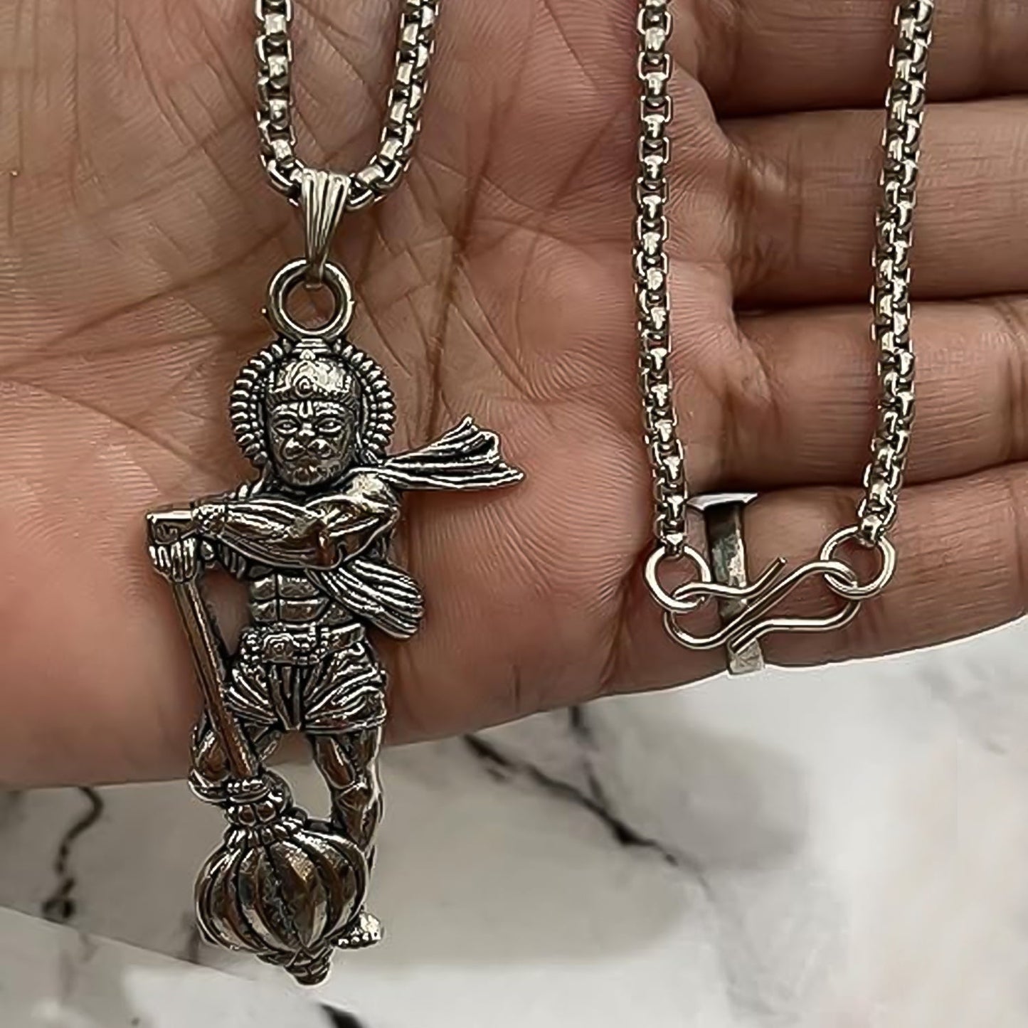 Hanuman Ji Pendant With Gada Religious Jewellery For Men And Women (1 Pc) Wukusy
