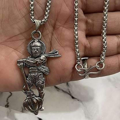 Hanuman Ji Pendant With Gada Religious Jewellery For Men And Women (1 Pc) Wukusy