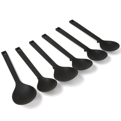 Multipurpose Silicone Spoon, Silicone Basting Spoon Non-Stick Kitchen Utensils Household Gadgets Heat-Resistant Non Stick Spoons Kitchen Cookware Items For Cooking and Baking (6 Pcs Set) Your Brand