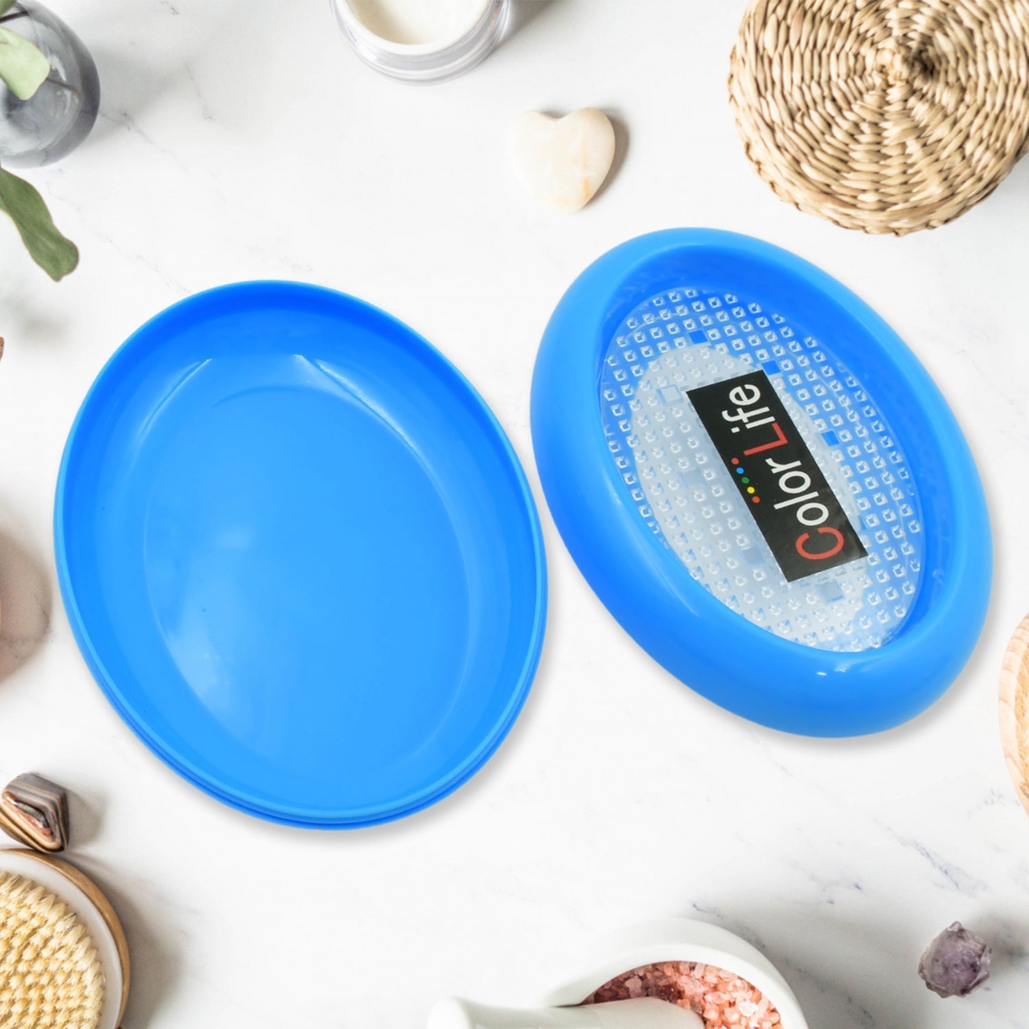 Bathroom Accessories Plastic Soap Case / Soap Dish / Soap Stand, Plastic Soap Case Soap Holder Soap Dish For Bathroom Kitchen Sink (Oval / Heart Shape Soap case / 1 pc ) Your Brand