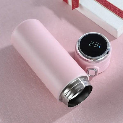 Smart Vacuum Insulated Water Bottle with LED Temperature Display, Cold & Hot | Leak Proof | Office Bottle | Gym | Home | Kitchen | Hiking | Trekking | Travel Bottle  (Mix Color & Design / 320 ML) Your Brand