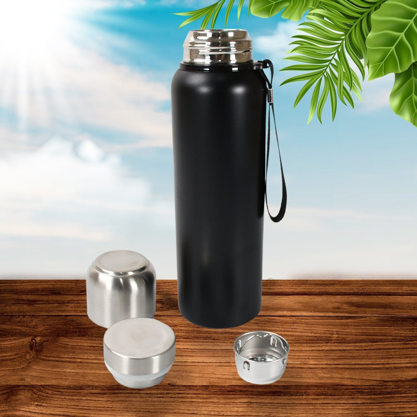 Stainless Steel Water Bottle, Fridge Water Bottle, Stainless Steel Water Bottle Leak Proof, Rust Proof, Cold & Hot Thermos steel Bottle| Leak Proof | Office Bottle | Gym | Home | Kitchen | Hiking | Trekking | Travel Bottle (800ML) Your Brand