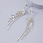 Glamorous Rhinestone Tassel Ear Cuff Earrings