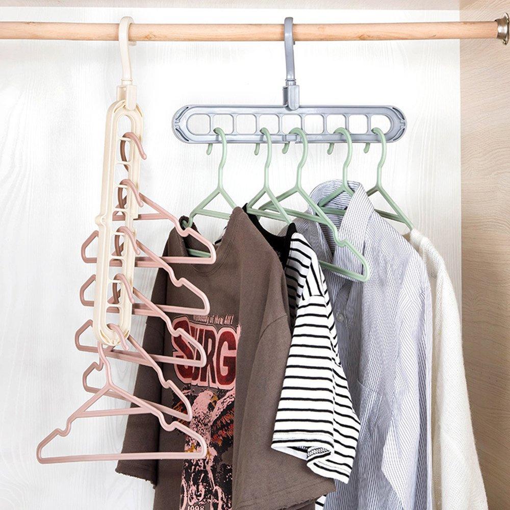 9 Hole Plastic Hanger Hanging hook Indoor Wardrobe Clothes Organization Storage Balcony Windowsill Suit Racks Your Brand
