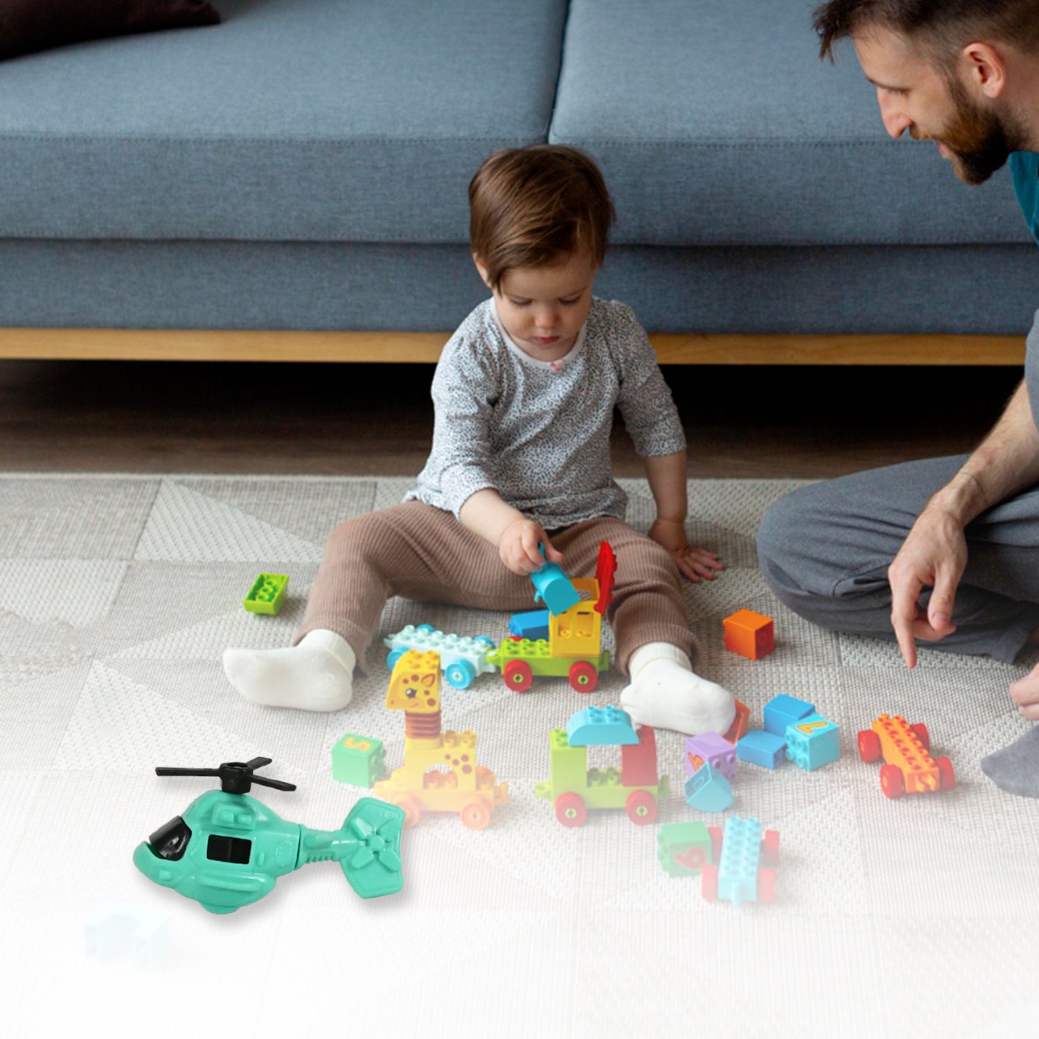 Small DIY Helicopter Toy, Small Kid's Toy, Rotating Tail  Wing DIY Helicopter (30 Pc Set) Your Brand