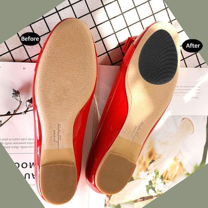 Non-Slip Shoe Pads, Rubber Shoe Sole Protector Pads, Self-Adhesive Shoe Grips Pads Stickers Non Skid for Ladies Shoes, High Heels, Boots (10 Pcs Set) Your Brand