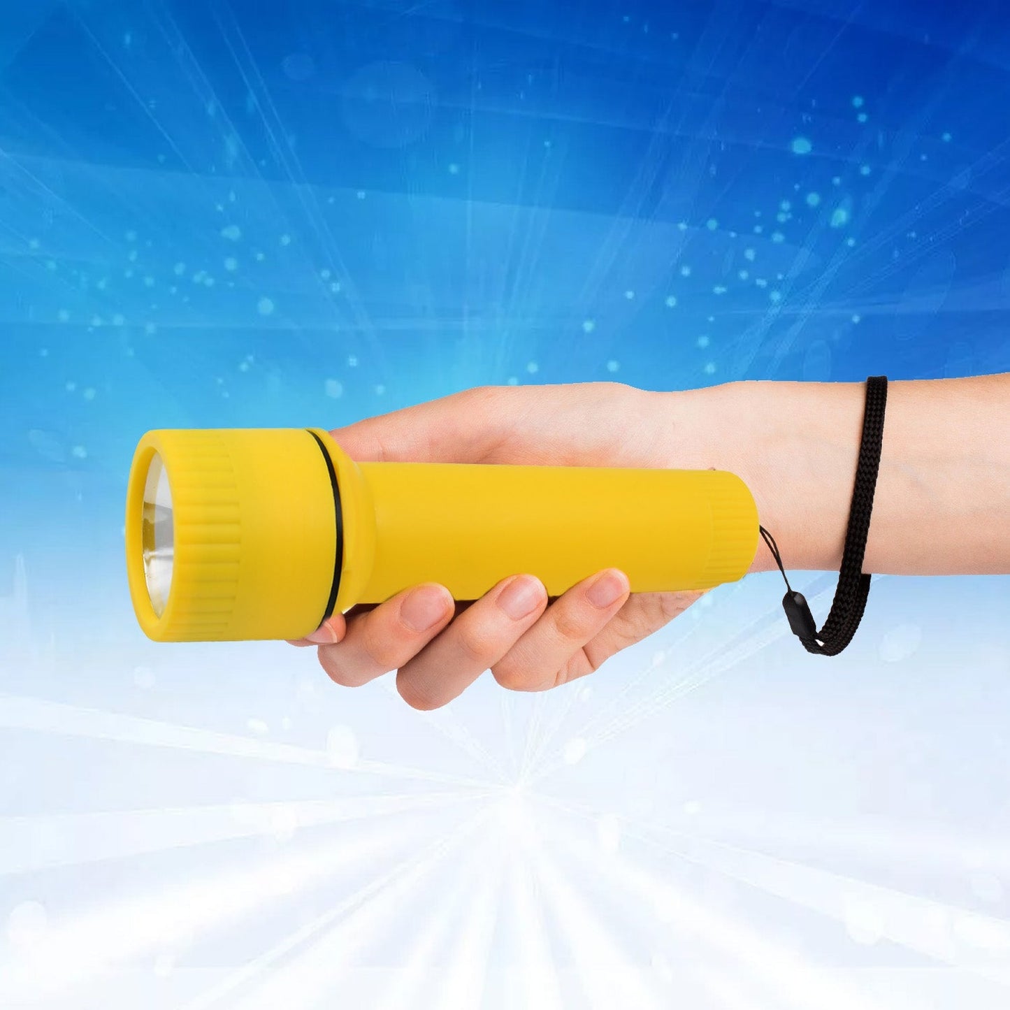 Big LED Flashlights / Torch Light, Battery operated (1 Pc / Battery not included) Your Brand
