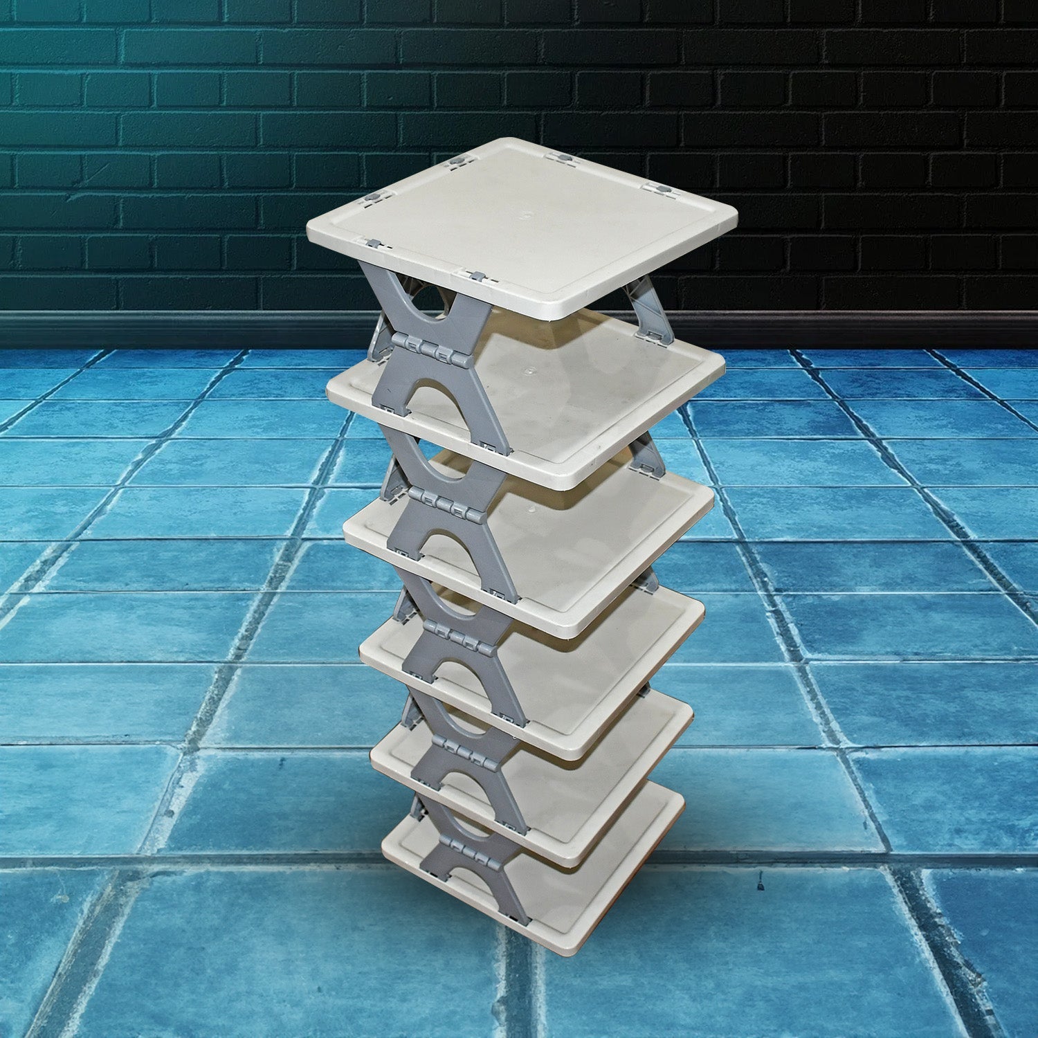 Foldable Shoe Rack (1 Pc, 6 Layers): Space-Saving, Entryway Storage Your Brand