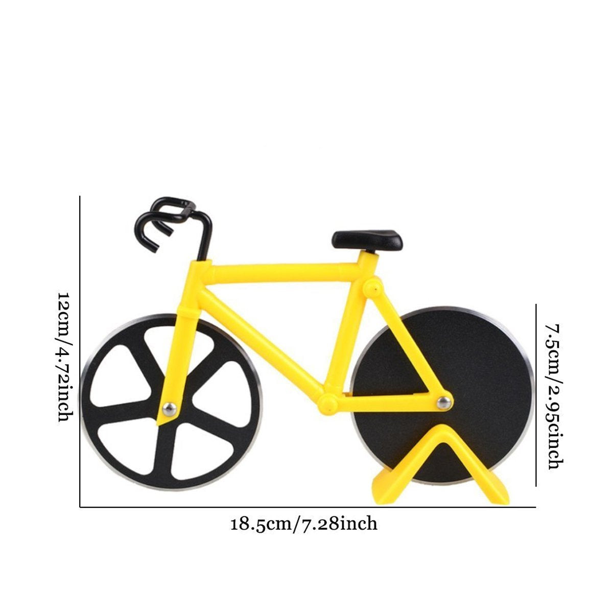 Bicycle Pizza Cutter (1 Pc): Stainless Steel, Unbreakable Handle Your Brand