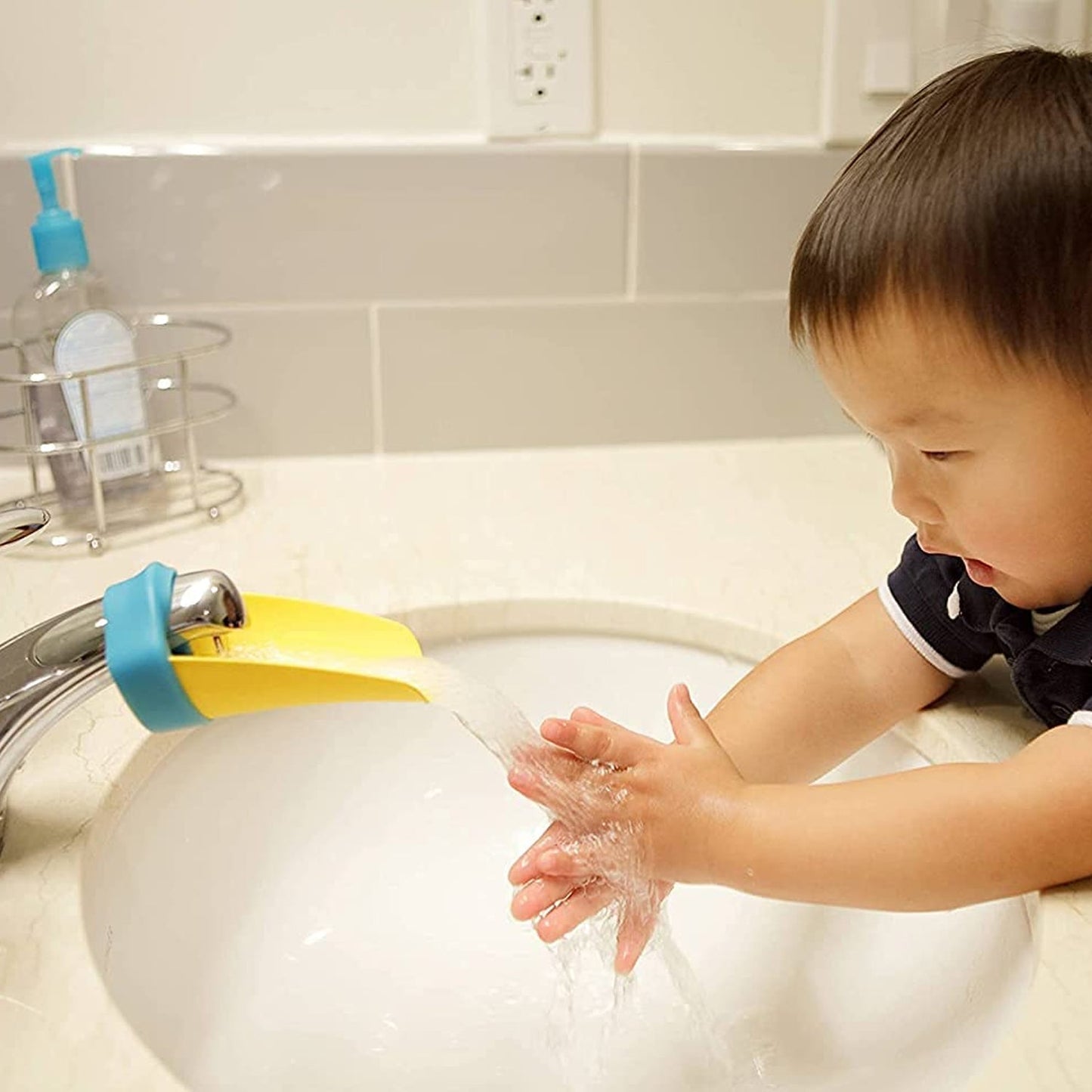 Faucet Extender | Easy Use for Hand Washing for Kids, Toddlers, Babies and Children |  Silicone Sink  Handle Extender | Fun Hand-Washing Solution | Cute Duck Mouth Design Wash Helper Bathroom Sink for Babies and Children (1 Pc) Your Brand