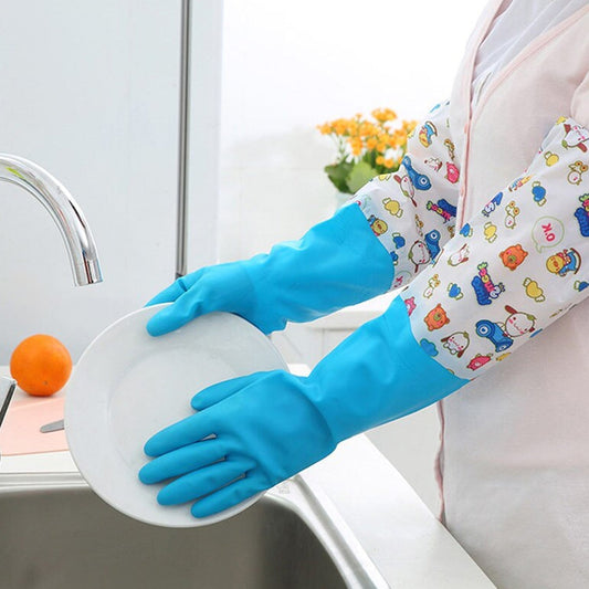 2 Pair Large Blue Gloves For Different Types Of Purposes Like Washing Utensils, Gardening And Cleaning Toilet Etc. Your Brand