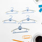Large Adjustable Plastic Dress Hangers – Space-Saving & Lightweight (5 Pc)