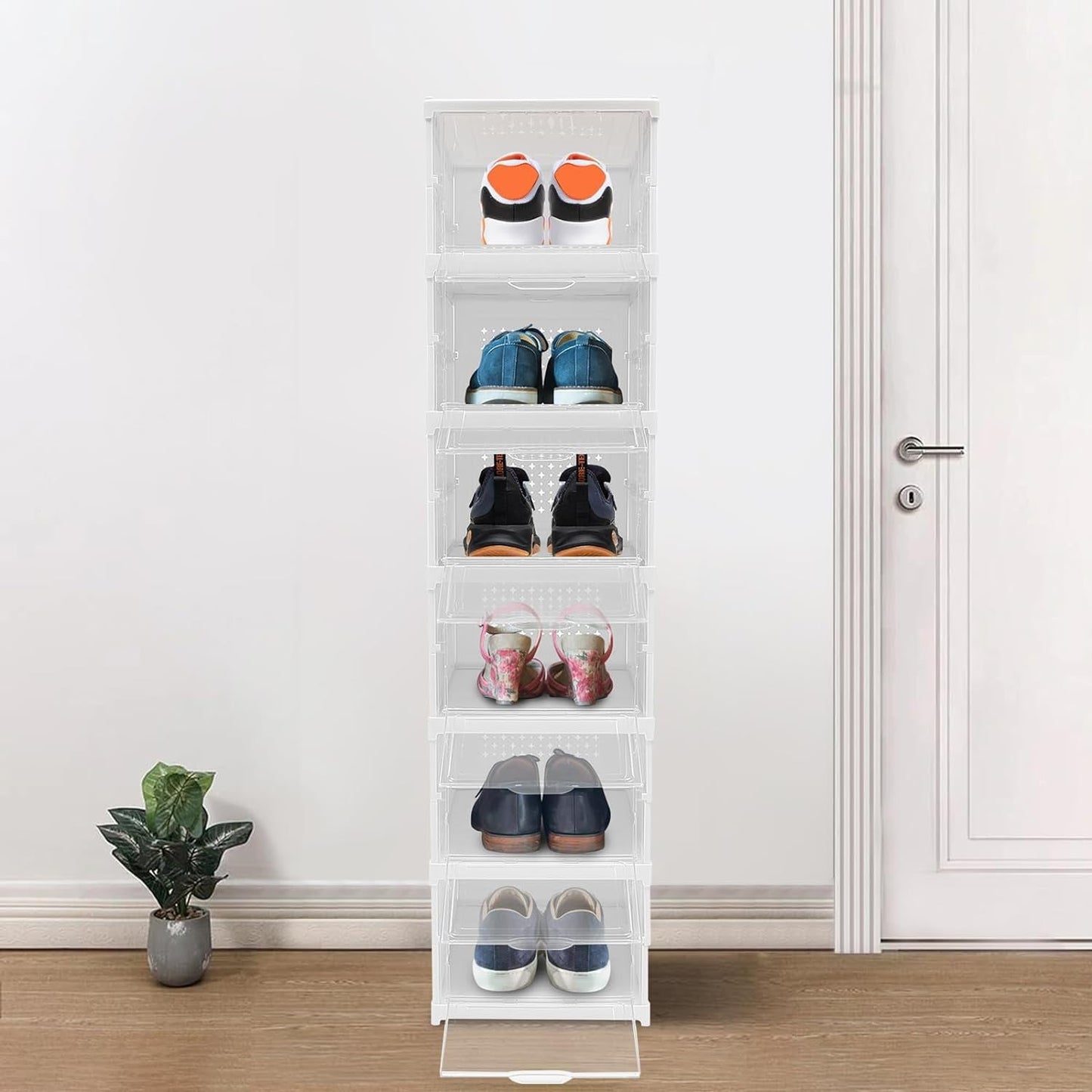 Stackable Multifunctional Storage, for Clothes Foldable Drawer Shelf Basket Utility Cart Rack Storage Organizer Cart for Kitchen, Pantry Closet, Bedroom, Bathroom, Laundry (6 Layer / 1 Pc) Your Brand
