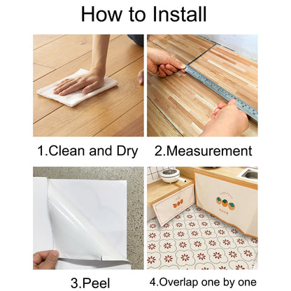 Peel and Stick Floor Tiles Kitchen / Bathroom Backsplash Sticker Detachable Waterproof DIY Tile Stickers for Wall Decoration Tiles Home Decoration (8x8 Inch / 10 Pcs Set) Your Brand