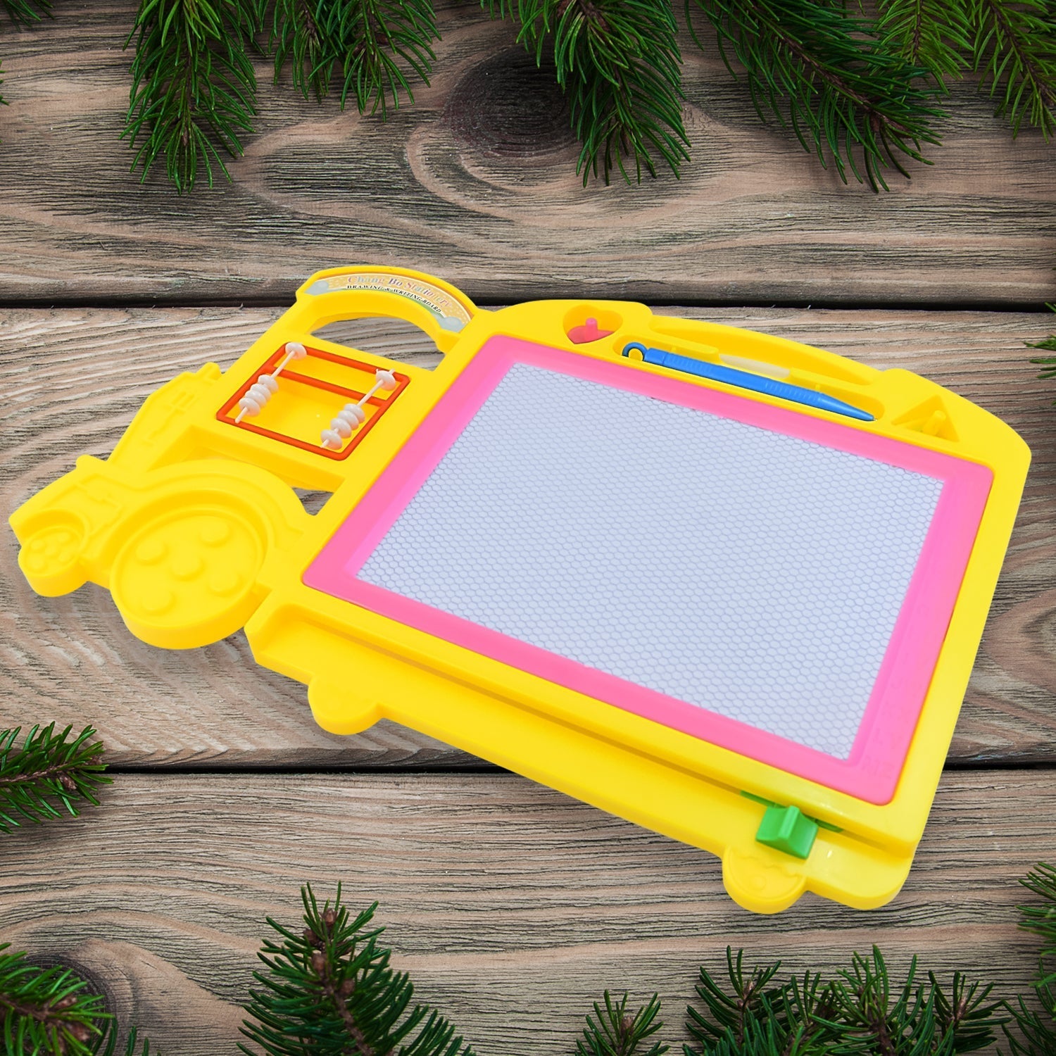 Bus Shape Drawing & Writing Slate Board for Kids (1 pc / 32 × 21 Cm) Your Brand