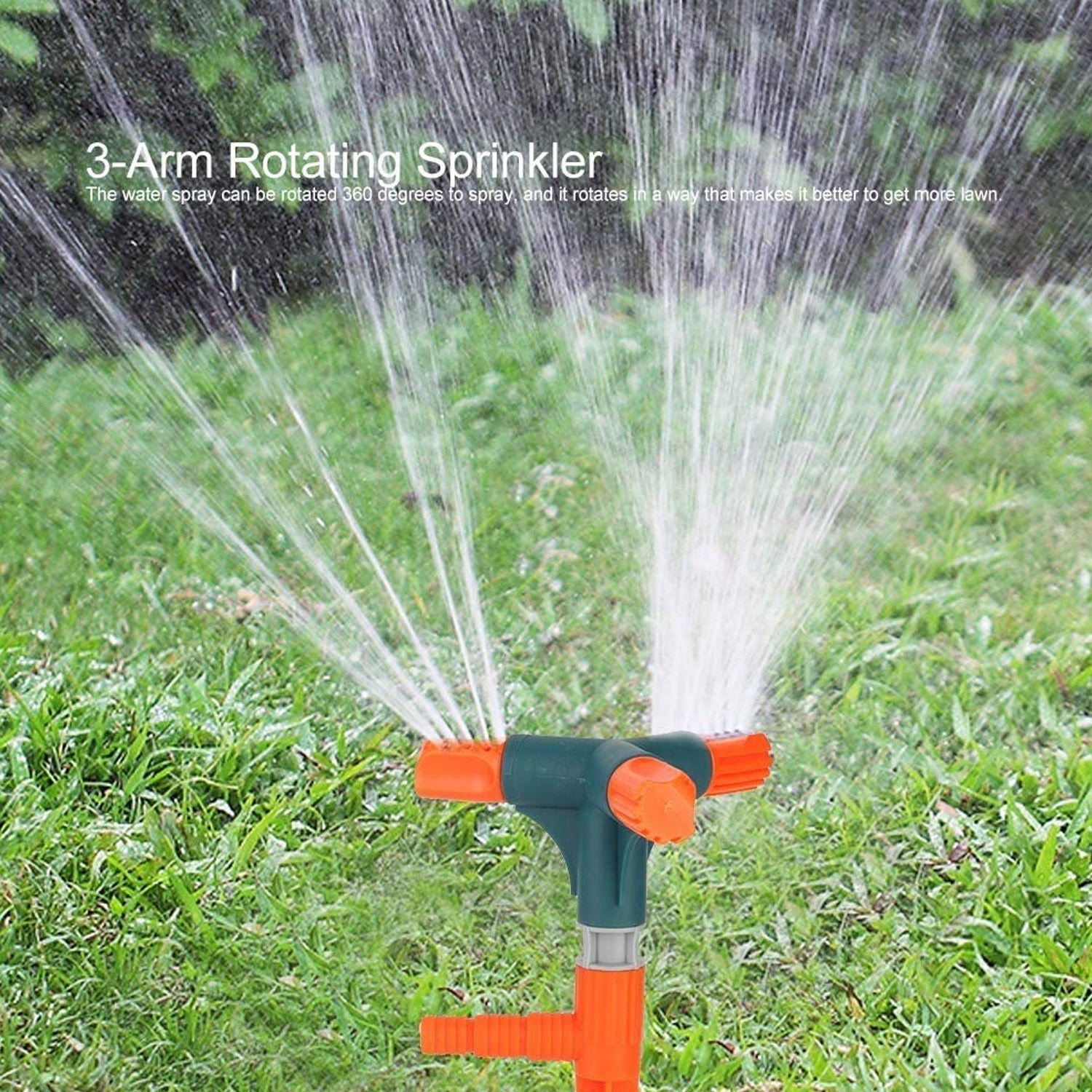 3 Arm 360° Rotating Garden Sprinkler Your Brand