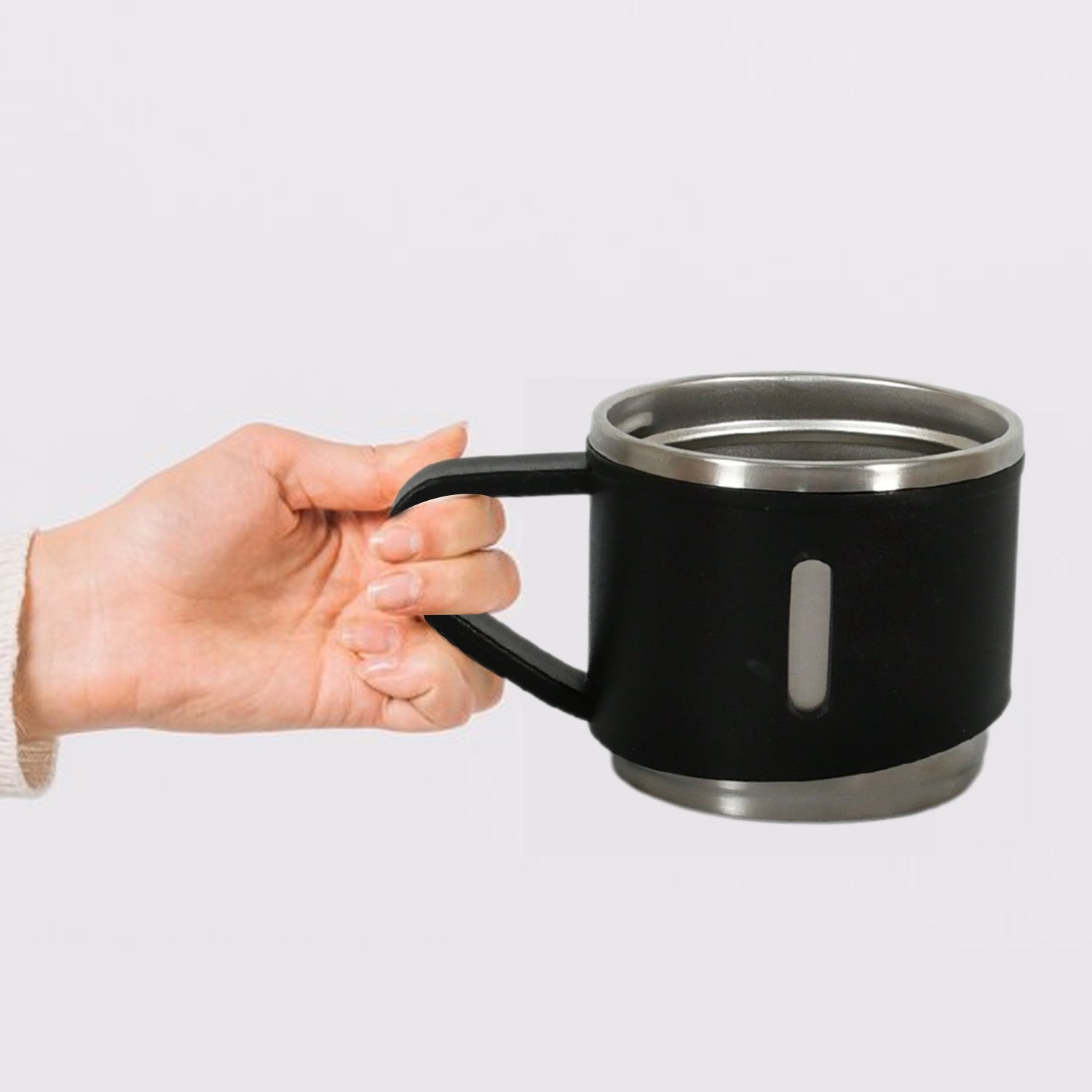 Stainless Steel Vacuum Coffee / Tea Cup, Tea Mug Hot Insulated Double Wall Stainless Steel, Coffee, and Milk Cup with Handle Easy To Carry: Coffee Cup (1 Pc) Your Brand