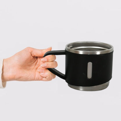 Stainless Steel Vacuum Coffee / Tea Cup, Tea Mug Hot Insulated Double Wall Stainless Steel, Coffee, and Milk Cup with Handle Easy To Carry: Coffee Cup (1 Pc) Your Brand