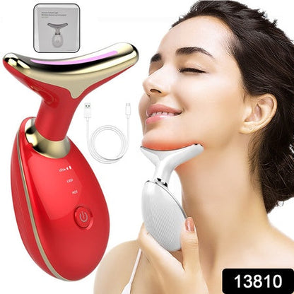 Electric Face Massager Wrinkle Remover Led Photon Face Beauty Device (1 Pc) Wukusy
