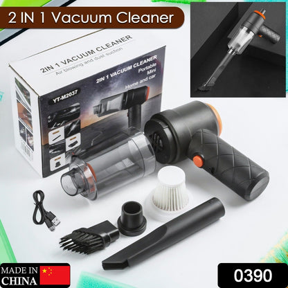 Vacuum Cleaner Dust Collection 2 in 1 Car Vacuum Cleaner High-Power Handheld Wireless Vacuum Cleaner Home Car Dual-use Portable USB Rechargeable Mini Car Vacuum for Vehicle, Home and Offic Your Brand