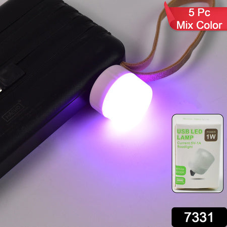 Usb Led Lamp Night Light Mini Portable For Pc And Laptop (5 Pcs  Mix Color) Wukusy