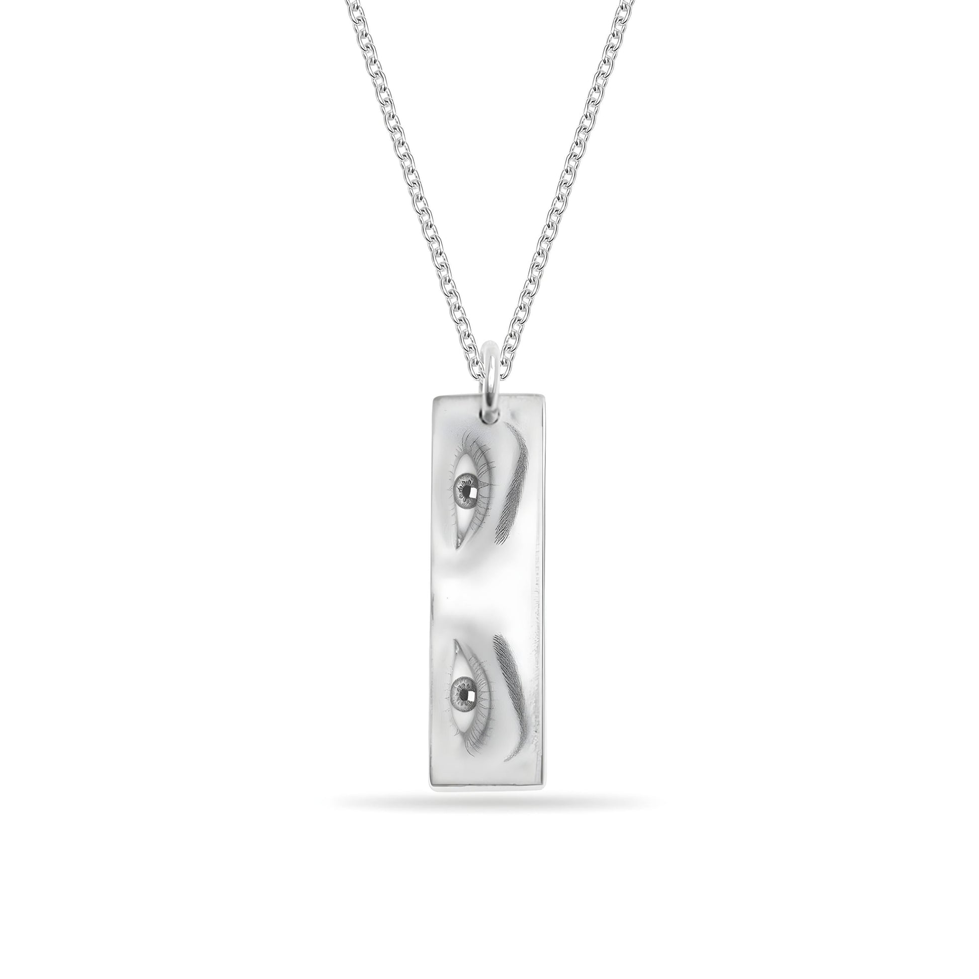 Custom Engraved Eye Pendant Necklace - Personalized Jewelry For Women  Unique Photo Pendant Gift For Birthdays  Anniversaries Wukusy