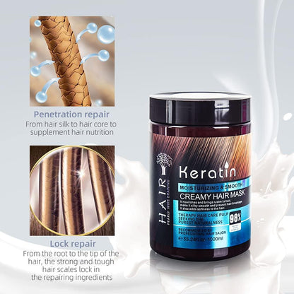 Keratin Cream Hair Mask, Moisturizing and Smoothing for Dry Damaged Frizzy Hairs (Girls/Boys) Roposo Clout