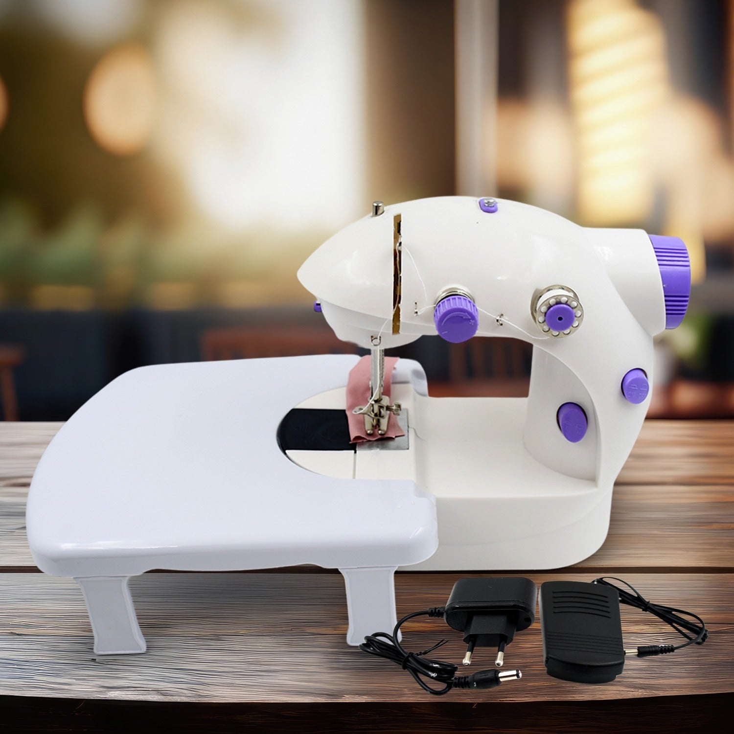 Home Tailoring Sewing Machine With Extension Table Set, Foot Pedal, Ad ...