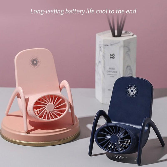 4814 Portable Mobile Phone Holder Fan  Personal Fan Multi- Function Fan Handheld Charging Fan (Battery Not Include) Wukusy