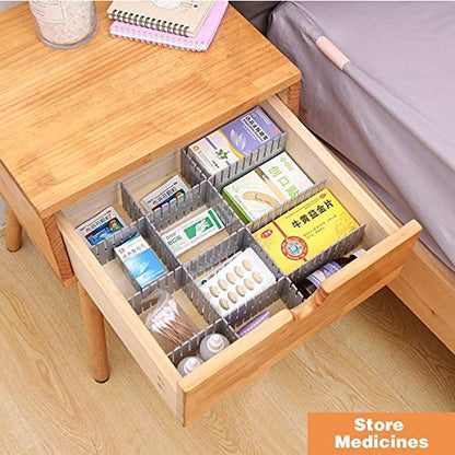 Adjustable Drawer Divider Organizer for Kitchen, Office & Closet – DIY Plastic Grid Storage Partition