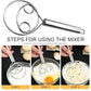 Stainless Steel Danish Dough Whisk | Handheld Bread & Batter Mixer (2 Pcs)