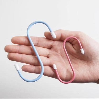 S Shape Metal Hooks for Hanging, Heavy Duty S Shaped Hooks for Hanging Clothes, Metal Hooks for Kitchen, Wardrobe, Work Shop, Bathroom, Garden, Office (6 Pcs Set) Your Brand