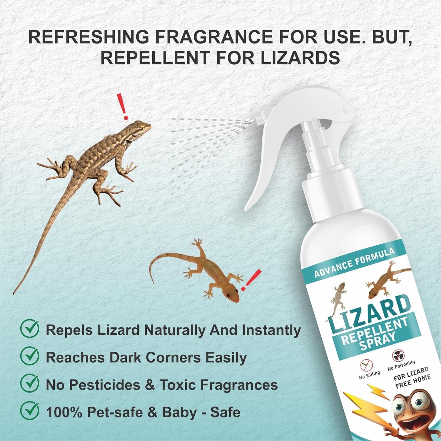 Lizard Repellent for Home Spray Pest Control 250ML (Pack of 2) shopbyte-in