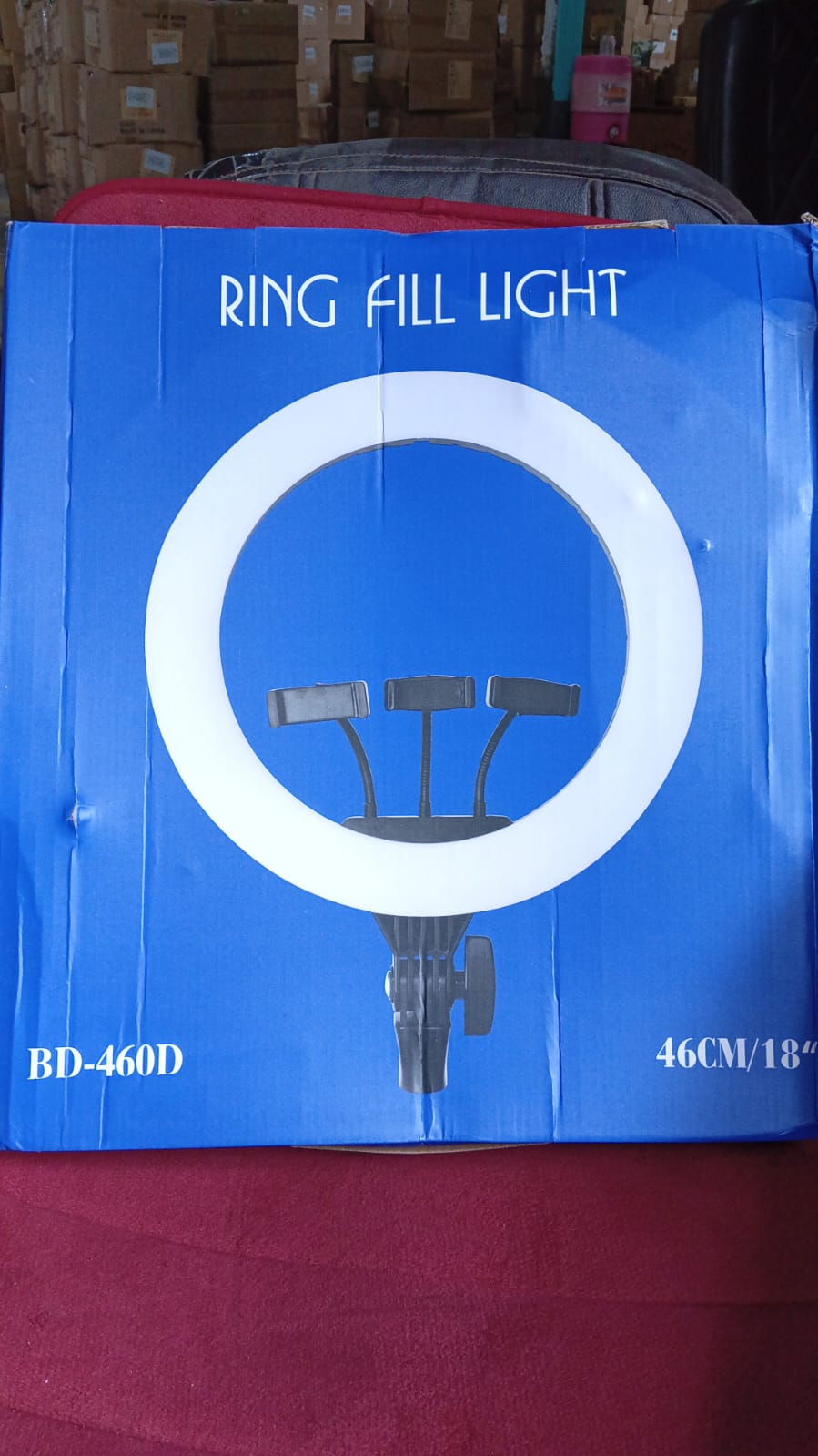 18 Inch LED Ring Light with 3 Colour Modes & 3 Mobile Holders, Remote Control (1 Set) Your Brand