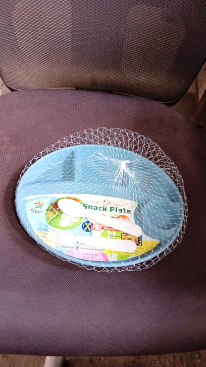 Biodegradable 5-Compartment Food Plate for Kids, BPA-Free (1 Pc)