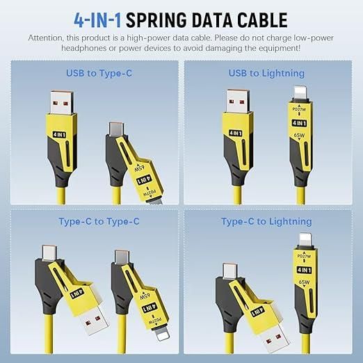 4 in 1 Spring Data Cable shopbyte-in