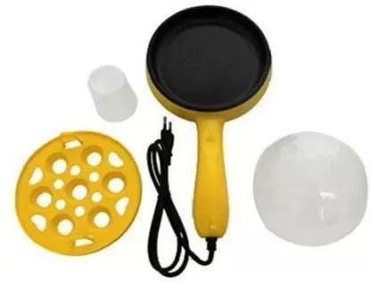 Multi functional Electric 2 in 1 Egg Frying Pan with Egg Boiler Machine Measuring Cup with Handle Your Brand