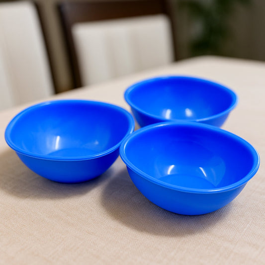 BPA Free Plastic Bowl Set for Cereal Salad Rice Soup Pasta Snack  3 Pc