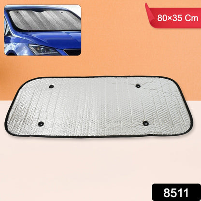 Car Windshield Sun Shade, Blocks UV Rays Sun Visor Protector, Keeps Your Vehicle Cool Sunshade for Cars, SUVs, Trucks, and Vans (80×35 Cm) Your Brand