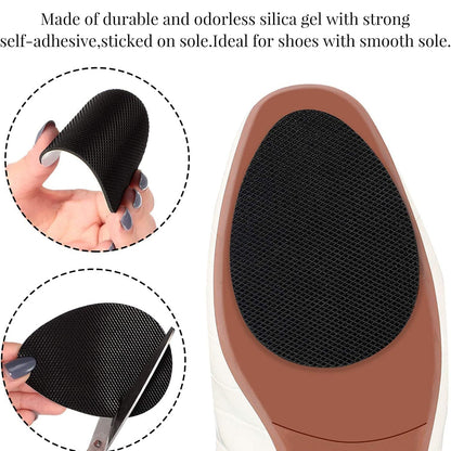Non-Slip Shoe Pads, Rubber Shoe Sole Protector Pads, Self-Adhesive Shoe Grips Pads Stickers Non Skid for Ladies Shoes, High Heels, Boots (10 Pcs Set) Your Brand