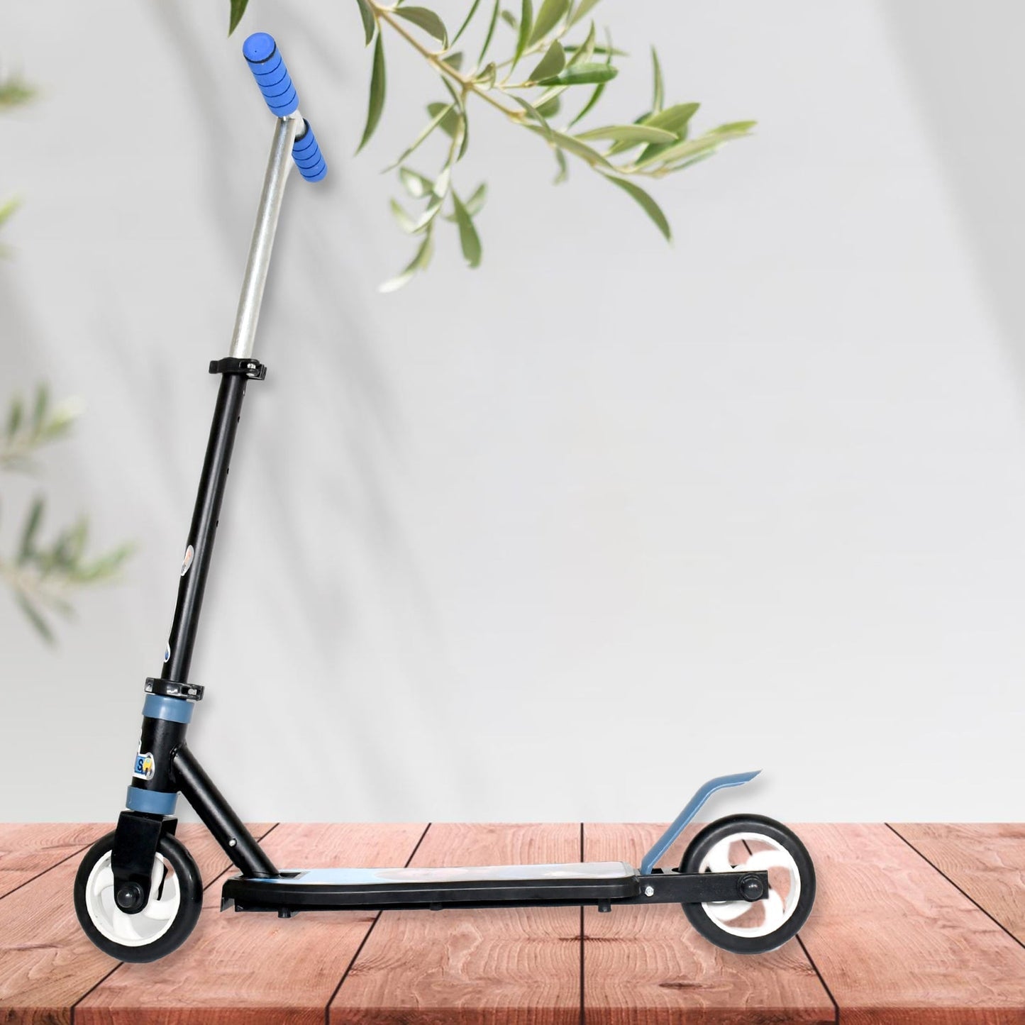 Basic Kids Ride On Leg Push Scooter for Boys and Girls (4 - 8 Years Old Kids) Foldable Scooter Cycle with Height Adjustment for Boys and Girls Multicolor (1 Pc / 2 Wheel)  Your Brand