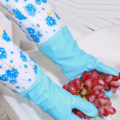 2 Pair Large Blue Gloves For Different Types Of Purposes Like Washing Utensils, Gardening And Cleaning Toilet Etc. Your Brand