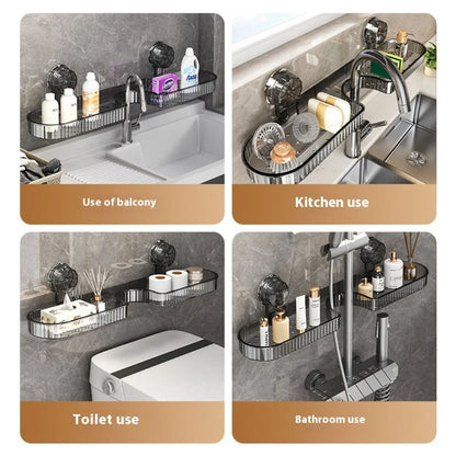 Universal Faucet Suction Shelf (Punch-Free)