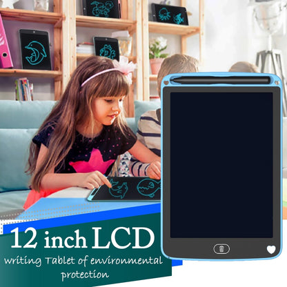 Portable LCD Writing Board Slate Drawing Record Notes Digital Notepad with Pen Handwriting Pad Paperless Graphic Tablet for Kids 12 inch Your Brand